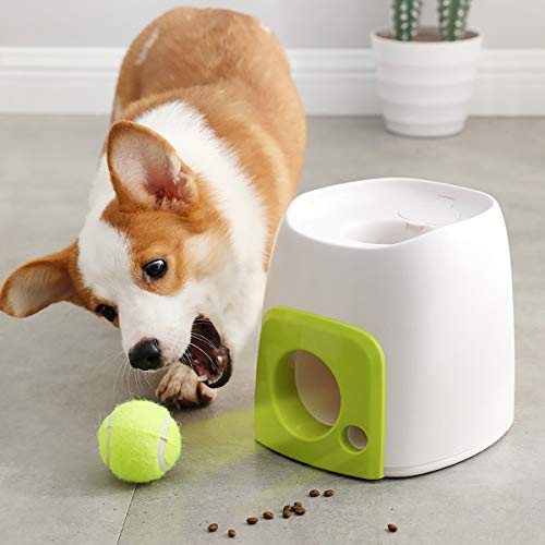 Camidy - Lanzador de pelotas de tenis interactivo para perro, lanzando la máquina de bolas con alimentador automático para mascotas para perros Ball Obtención de entrenamiento de alimentación Camidy - Lanzador de pelotas de tenis interactivo para perro, lanzando la máquina de bolas con alimentador automático para mascotas para perros Ball Obtención de entrenamiento de alimentación