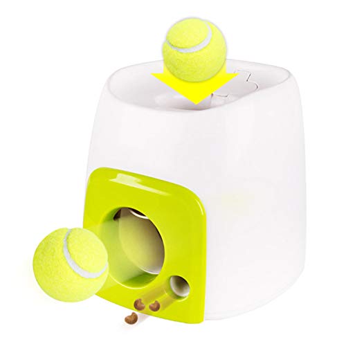 Camidy - Lanzador de pelotas de tenis interactivo para perro, lanzando la máquina de bolas con alimentador automático para mascotas para perros Ball Obtención de entrenamiento de alimentación Camidy - Lanzador de pelotas de tenis interactivo para perro, lanzando la máquina de bolas con alimentador automático para mascotas para perros Ball Obtención de entrenamiento de alimentación