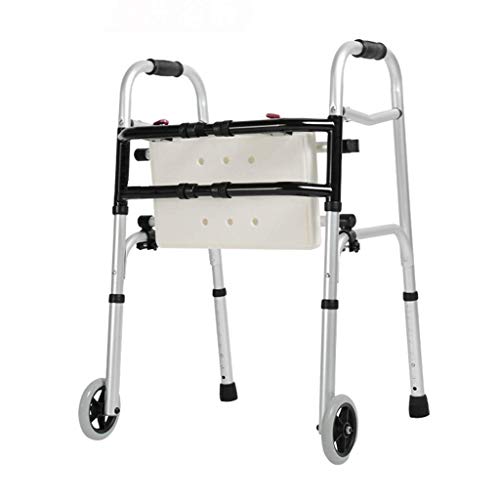 Caminante Asiento portátil Ajustable en Altura para Andador, Andador Pesado para obesidad, Andador Plegable, Andador Ligero para Ancianos: Adecuado Adultos Mayores