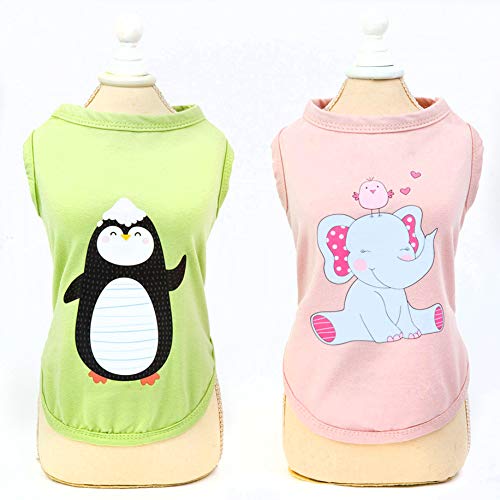 Camisas para perros Camiseta de tela para perro mascota Perrito Gato Chaleco Disfraz de ropa para perros Hembra Masculino para Pequeño perro mediano -2pcs Camisas para perros Camiseta de tela para perro mascota Perrito Gato Chaleco Disfraz de ropa para perros Hembra Masculino para Pequeño perro mediano -2pcs
