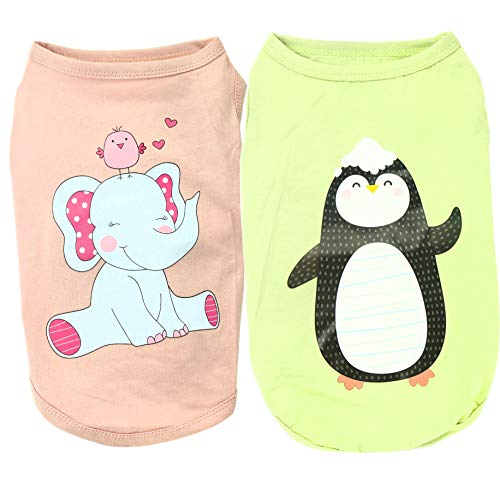 Camisas para perros Camiseta de tela para perro mascota Perrito Gato Chaleco Disfraz de ropa para perros Hembra Masculino para Pequeño perro mediano -2pcs Camisas para perros Camiseta de tela para perro mascota Perrito Gato Chaleco Disfraz de ropa para perros Hembra Masculino para Pequeño perro mediano -2pcs