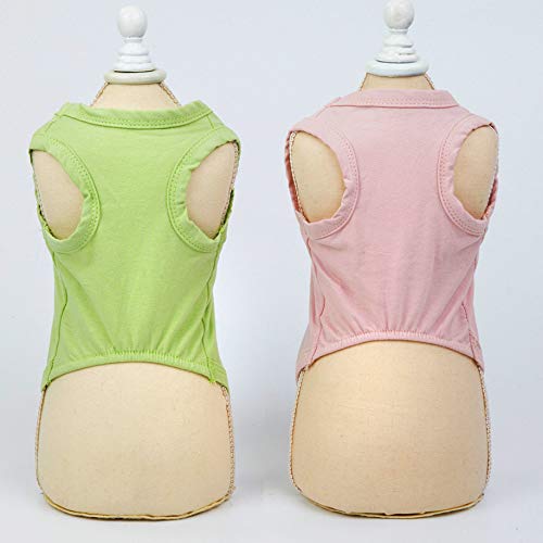 Camisas para perros Camiseta de tela para perro mascota Perrito Gato Chaleco Disfraz de ropa para perros Hembra Masculino para Pequeño perro mediano -2pcs