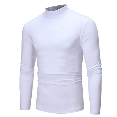 Camiseta de Manga Larga con Cuello Alto y Cuello Alto de Color Puro de otoño Invierno para Hombre BaZhaHei Tops de Cuello Alto elástico de Color sólido en otoño e Invierno para Hombre Camiseta de Manga Larga con Cuello Alto y Cuello Alto de Color Puro de otoño Invierno para Hombre BaZhaHei Tops de Cuello Alto elástico de Color sólido en otoño e Invierno para Hombre