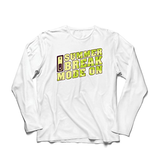 Camiseta de Manga Larga para Hombre Vacaciones de Verano - Modo Encendido, Trajes Vacaciones de Vacaciones, Citas de Viajes (XXXX-Large Blanco Multicolor) Camiseta de Manga Larga para Hombre Vacaciones de Verano - Modo Encendido, Trajes Vacaciones de Vacaciones, Citas de Viajes (XXXX-Large Blanco Multicolor)