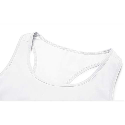 Camiseta de Tirantes de Algodón para Mujer, Pack de 3 Camiseta sin Mangas Camiseta de Fitness Deportiva de Tirantes para Mujer (Negro+Blanco+Gris, XXL)