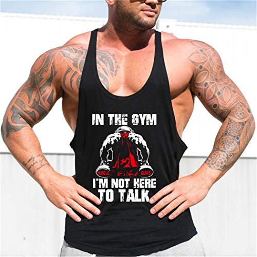 Camiseta Deportiva de Tirantes para Hombre Sin Manga Slim Fit Cómodo Fitness Top Camisetas de Tirante Gimnasio Deporte Senderismo Camiseta Deportiva de Tirantes para Hombre Sin Manga Slim Fit Cómodo Fitness Top Camisetas de Tirante Gimnasio Deporte Senderismo
