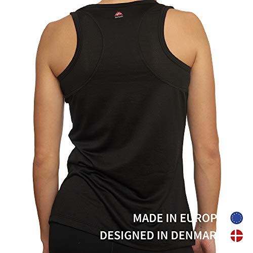 Camiseta Deportiva sin Mangas para Mujer, Pack de 1, Camiseta Suelta Racerback con Espalda Descubierta para el Gimnasio, Hacer Ejercicios, Correr, Yoga (Negro, Large)