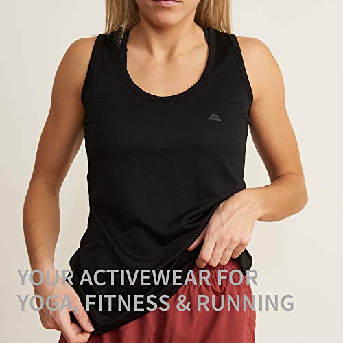 Camiseta Deportiva sin Mangas para Mujer, Pack de 1, Camiseta Suelta Racerback con Espalda Descubierta para el Gimnasio, Hacer Ejercicios, Correr, Yoga (Negro, Large) Camiseta Deportiva sin Mangas para Mujer, Pack de 1, Camiseta Suelta Racerback con Espalda Descubierta para el Gimnasio, Hacer Ejercicios, Correr, Yoga (Negro, Large)