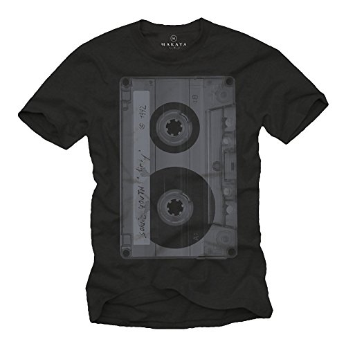 Camiseta Musica Hombre - Caseta - Negro L Camiseta Musica Hombre - Caseta - Negro L
