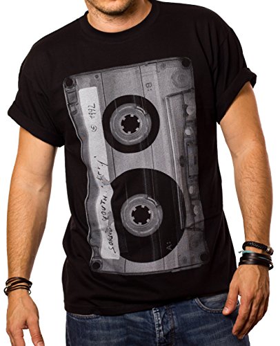 Camiseta Musica Hombre - Caseta - Negro L Camiseta Musica Hombre - Caseta - Negro L