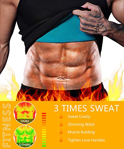 Camiseta Reductora LaLaAreal Hombre Faja Reductora Adelgazante de Neopreno Compresion para Perdida de Peso, Faja Abdomen y Barriga 3XL Negro Camiseta Reductora LaLaAreal Hombre Faja Reductora Adelgazante de Neopreno Compresion para Perdida de Peso, Faja Abdomen y Barriga 3XL Negro