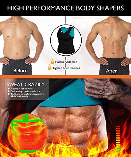 Camiseta Reductora LaLaAreal Hombre Faja Reductora Adelgazante de Neopreno Compresion para Perdida de Peso, Faja Abdomen y Barriga 3XL Negro Camiseta Reductora LaLaAreal Hombre Faja Reductora Adelgazante de Neopreno Compresion para Perdida de Peso, Faja Abdomen y Barriga 3XL Negro