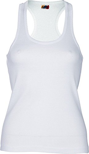 Camiseta Tirante Espalda NADADORA 100% ALGODÓN Blanca (XS)