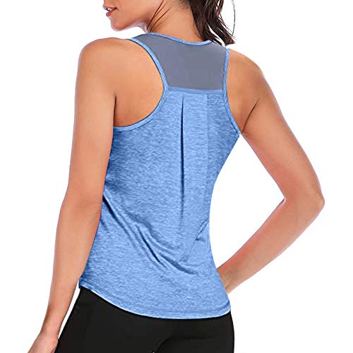 Camisetas de entrenamiento para mujer, ropa de gimnasio, deportes, correr, camisetas de malla para entrenamiento, yoga, sin mangas, gimnasio, ejercicio, atlético, yoga, tops para mujer