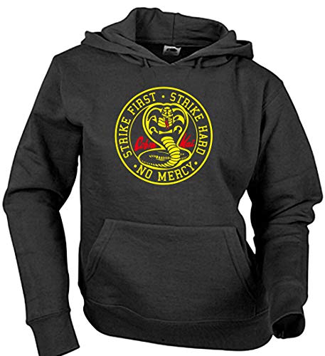 Camisetas EGB Sudadera Adulto/Niño Cobra Kai ochenteras 80´s Retro (Negro, S)