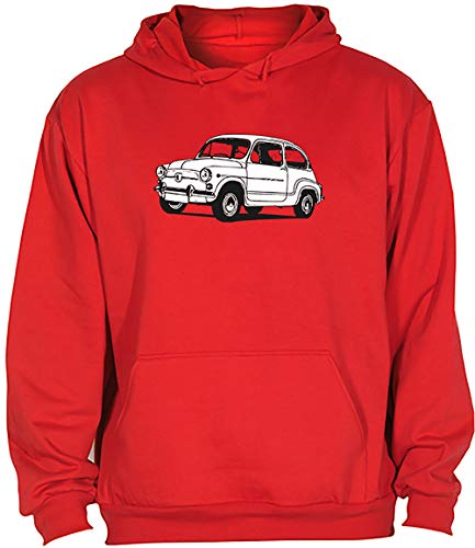 Camisetas EGB Sudadera Adulto/Niño Seat 600 ochenteras 80´s Retro (Rojo, XL)