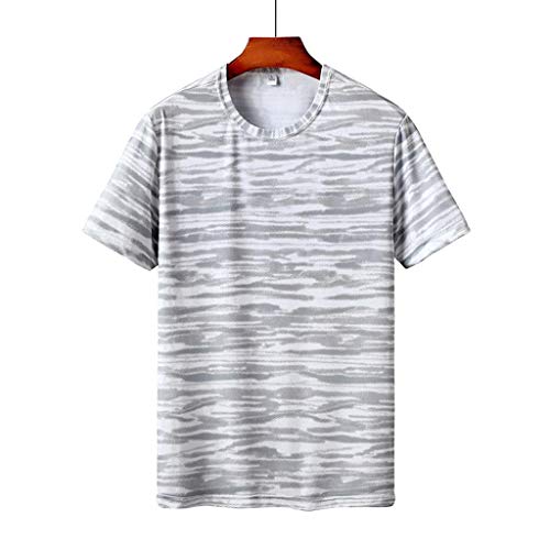 Camisetas Hombre Manga Corta Verano 2019 Nuevo SHOBDW Cuello Redondo Camisetas Hombre Deporte Gym Fitness Ropa de Secado Rapido Camisetas Tallas Grandes Venta de Liquidación L-6XL(Blanco,5XL)