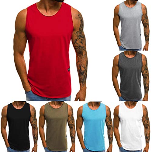 Camisetas Hombre,SHOBDW Moda Personalidad Verano Loose Talla Grande Deporte Sobredimensionado Correr Blusa De Camiseta Sin Mangas Delgada SóLida Camisetas De Tirantes Hombres Gym(Negro,L) Camisetas Hombre,SHOBDW Moda Personalidad Verano Loose Talla Grande Deporte Sobredimensionado Correr Blusa De Camiseta Sin Mangas Delgada SóLida Camisetas De Tirantes Hombres Gym(Negro,L)
