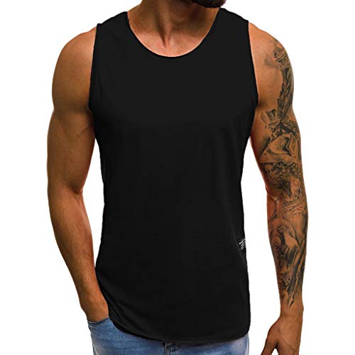 Camisetas Hombre,SHOBDW Moda Personalidad Verano Loose Talla Grande Deporte Sobredimensionado Correr Blusa De Camiseta Sin Mangas Delgada SóLida Camisetas De Tirantes Hombres Gym(Negro,L) Camisetas Hombre,SHOBDW Moda Personalidad Verano Loose Talla Grande Deporte Sobredimensionado Correr Blusa De Camiseta Sin Mangas Delgada SóLida Camisetas De Tirantes Hombres Gym(Negro,L)