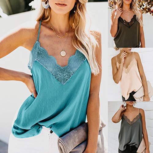 Camisetas Mujer SHOBDW Top De Satén De Seda Verano Playa Camisola Tops De Chaleco Liso con Tiras Sexy Blusa De Las Señoras Camisetas Sin Mangas Casuales Cami Tops para Mujeres(Azul,S) Camisetas Mujer SHOBDW Top De Satén De Seda Verano Playa Camisola Tops De Chaleco Liso con Tiras Sexy Blusa De Las Señoras Camisetas Sin Mangas Casuales Cami Tops para Mujeres(Azul,S)