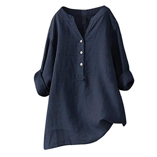Camisetas Mujer Tallas Grandes Heavy SHOBDW Camisa De Manga Larga con Cuello Alto Blusa Casual Botones con Botones Túnica Suelta Camiseta Solid para Mujer(Armada,3XL) Camisetas Mujer Tallas Grandes Heavy SHOBDW Camisa De Manga Larga con Cuello Alto Blusa Casual Botones con Botones Túnica Suelta Camiseta Solid para Mujer(Armada,3XL)