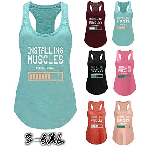 Camisetas Sin Mangas Mujer SHOBDW Verano Playa Blackless Gimnasio Deportivo Entrenamiento Blusa Estampada Carta Camisas De Cuello Redondo Chaleco Tops Sexy Camiseta Mujer Casual S-5XL(Negro,L) Camisetas Sin Mangas Mujer SHOBDW Verano Playa Blackless Gimnasio Deportivo Entrenamiento Blusa Estampada Carta Camisas De Cuello Redondo Chaleco Tops Sexy Camiseta Mujer Casual S-5XL(Negro,L)