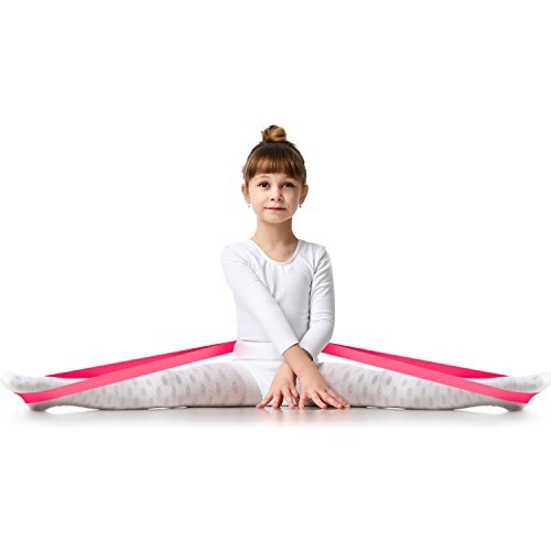 CampTeck Banda Elástica de Estiramiento para Ballet, Danza, Yoga, Aeróbica, Entrenamiento, Pilates, Flexibilidad, etc. - Rosa, 150cm (S)