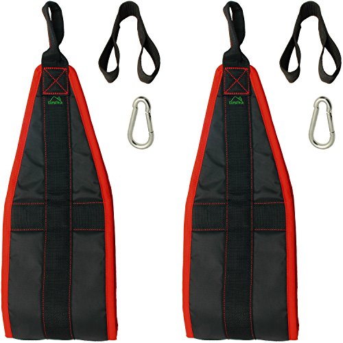 CampTeck U6833 AB Straps Slings para Abdominales Acolchado para Colgar con Mosquetón para Entrenamiento, Crunch, Gimnasio, Fitness, Levantamiento de Pesas - Negro, 1 par CampTeck U6833 AB Straps Slings para Abdominales Acolchado para Colgar con Mosquetón para Entrenamiento, Crunch, Gimnasio, Fitness, Levantamiento de Pesas - Negro, 1 par