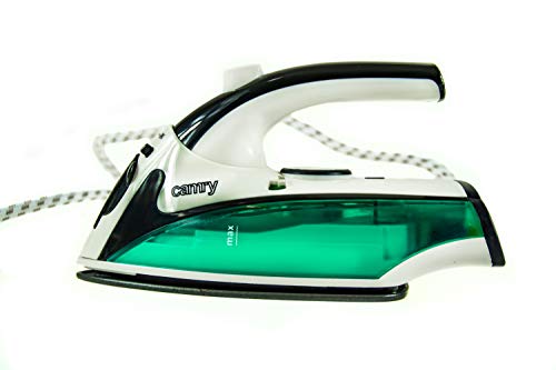 Camry CR5024 Plancha de Vapor para Ropa, de Viaje, Fácil Planchado, 840 W, 5 litros, 0 Decibeles, Plástico, Verde