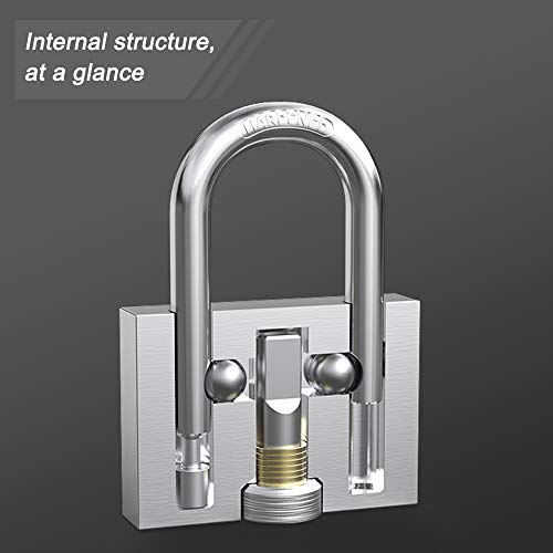 Candado con Llave, Diyife 2 Piezas Titanio de Servicio Pesado Candado de Seguridad con Un Grillete Largo Un Grillete Corto Chapado en Cromo Candado Corte Resistente, Llave Diferente Candado con Llave, Diyife 2 Piezas Titanio de Servicio Pesado Candado de Seguridad con Un Grillete Largo Un Grillete Corto Chapado en Cromo Candado Corte Resistente, Llave Diferente