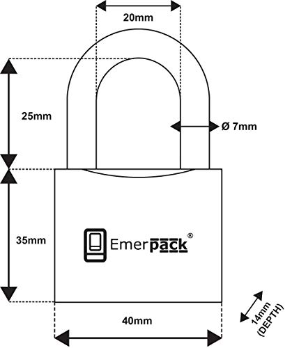 Candado con Llave Tubular Antirrobo de Alta Seguridad Para Taquilla de Gimnasio-Gym, Colegio, Vestuario, Escuela, Puerta, Verja/Cuerpo Robusto de 40mm Llave Redonda