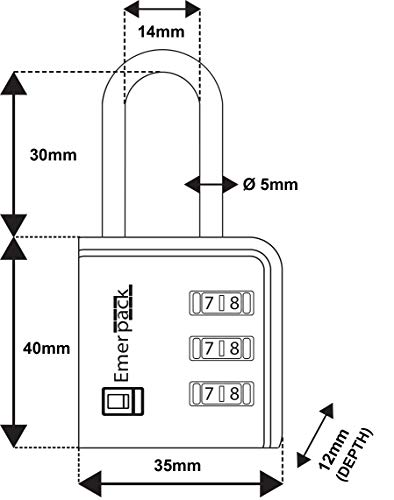 Candado de Combinacion Para Taquilla de Gimnasio-Gym, Colegio, Vestuario, Escuela/Sin Llave con Codigo Numerico de 3 Digitos Contraseña Arco Largo (Verde-Amarillo)