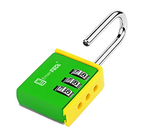Candado de Combinacion Para Taquilla de Gimnasio-Gym, Colegio, Vestuario, Escuela/Sin Llave con Codigo Numerico de 3 Digitos Contraseña Arco Largo (Verde-Amarillo) Candado de Combinacion Para Taquilla de Gimnasio-Gym, Colegio, Vestuario, Escuela/Sin Llave con Codigo Numerico de 3 Digitos Contraseña Arco Largo (Verde-Amarillo)
