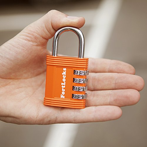 Candado Fortlocks – Candado De Combinación De 4 Dígitos para Casilleros, Ventanas, Estuches Y Cobertizos, Resistente, Combinación Reajustable, Resistente Al Agua Y A La Intemperie