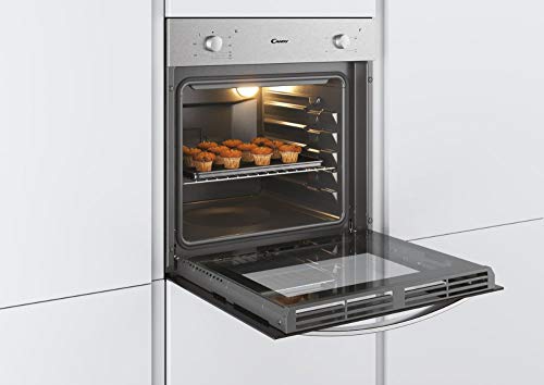 Candy - FCS100X/E - Horno eléctrico - 2100W, Capacidad 70L, Puerta desmontable de doble cristal con efecto espejo, Inox, Clase A