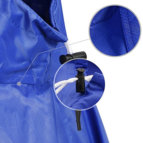 Capa lluvia para Bici, Aufeel Poncho de Lluvia Multi-funcional Sombrilla o Impermeable para la Escalada, Senderismo, Camping, Ciclismo, Pesca y Caza, Azul