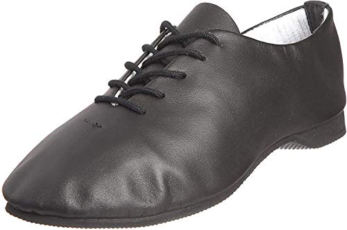 Capezio - Zapatos de cordones de cuero unisex, Negro (Black), 39 EU