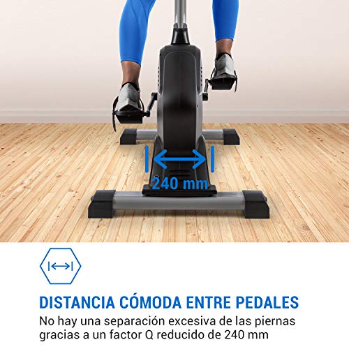 Capital Sports Evo Comfort - Bicicleta estática, Aplicación Kinomap, Conexión por bluetooth, Volante de inercia de 15 kg, MagResist: resistencia margnética, Tracción por correa, Hasta 110 kg, Negro