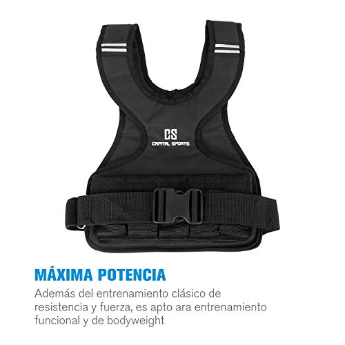 CAPITAL SPORTS Medusa Chaleco de musculación, peso: 5 kg, diseñado para la mujer, material: tejido de nylon 1200D, bolsas de pesas de hierro, entrenamiento de peso corporal y funcional, negro CAPITAL SPORTS Medusa Chaleco de musculación, peso: 5 kg, diseñado para la mujer, material: tejido de nylon 1200D, bolsas de pesas de hierro, entrenamiento de peso corporal y funcional, negro