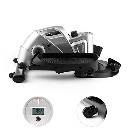 Capital Sports Minioval - Stepper compacto con resistencia magnética, movimiento elíptico, gris