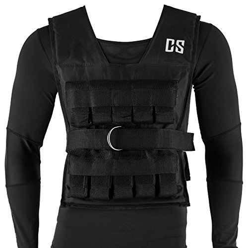 Capital Sports Monstervest - Chaleco lastrado Relleno de Metal, Correa Ajuste Nylon, Exterior Reforzado, Acolchado Suave Comodidad Entrenamiento, Transpirable, 15 kg