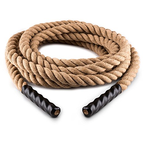 Capital Sports Power Rope Cuerda Impulsar 9 (3,8 Ø, Cuerda Cáñamo 3 Cabos, Cross-Training, Impulso, Entrenamiento, Extremos Plástico Termorretráctil)