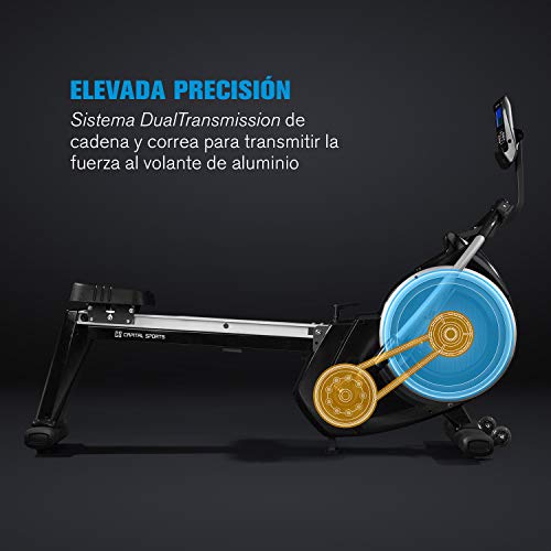 CAPITAL SPORTS The Skyf máquina de remo - Banco de remo , Entrenamiento eficaz , Resistencia magnética de 16 niveles , Rieles de aluminio de 90 cm , Soporte para tablet , Ordenador integrado , Negro CAPITAL SPORTS The Skyf máquina de remo - Banco de remo , Entrenamiento eficaz , Resistencia magnética de 16 niveles , Rieles de aluminio de 90 cm , Soporte para tablet , Ordenador integrado , Negro