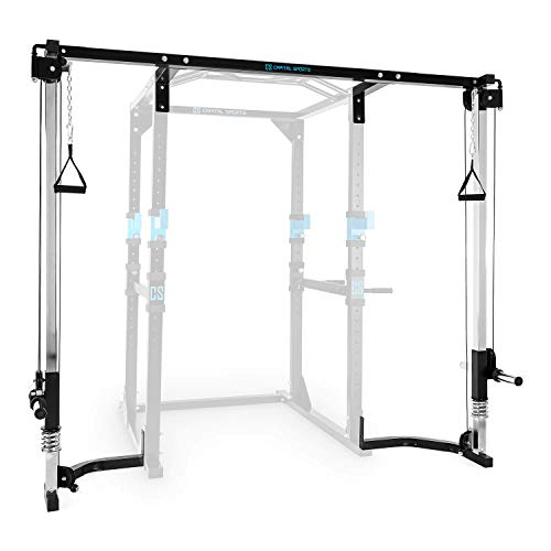 CapitalSports CA Tremendour - Máquina de poleas, Accesorio para Jaula de musculación, Entrenamiento, Mangos con Relleno, Material Acero, Antracita