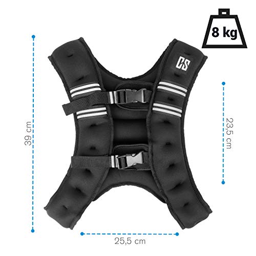 CapitalSports Capital Sports X-Vest Chaleco, Peso: 8 kg, Material: Neopreno/Nylon, Material de Relleno: Bolas de Acero, para el Entrenamiento de Peso Corporal y Funcional, 2 Correas de Pecho, Negro CapitalSports Capital Sports X-Vest Chaleco, Peso: 8 kg, Material: Neopreno/Nylon, Material de Relleno: Bolas de Acero, para el Entrenamiento de Peso Corporal y Funcional, 2 Correas de Pecho, Negro