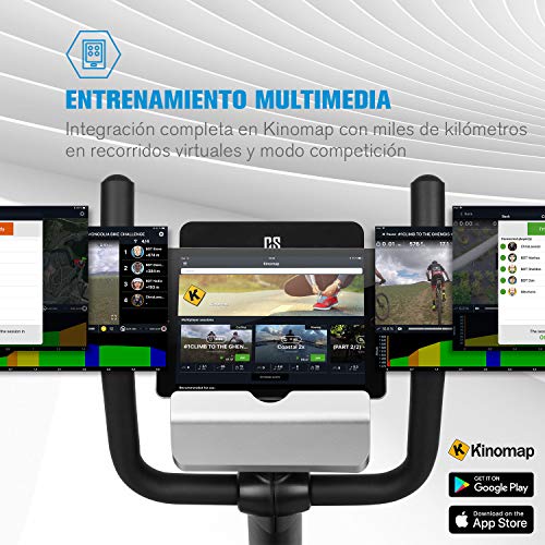 CapitalSports EVO Deluxe Bicicleta estática - Sillín Ajustable, Compatible con Kinomap, Bluetooth, Volante de inercia de 20 kg, 32 Niveles de Resistencia, Pulsómetro, Ordenador, Negro CapitalSports EVO Deluxe Bicicleta estática - Sillín Ajustable, Compatible con Kinomap, Bluetooth, Volante de inercia de 20 kg, 32 Niveles de Resistencia, Pulsómetro, Ordenador, Negro
