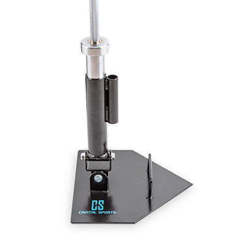 CapitalSports Landmine Extensión Soporte para Barra olímpica (Agarres para Manguitos de 50 y 25mm, Capacidad máxima de Carga: 200kg, Resistente corrosión y rayones, Ideal Entrenamiento en casa, negr CapitalSports Landmine Extensión Soporte para Barra olímpica (Agarres para Manguitos de 50 y 25mm, Capacidad máxima de Carga: 200kg, Resistente corrosión y rayones, Ideal Entrenamiento en casa, negr