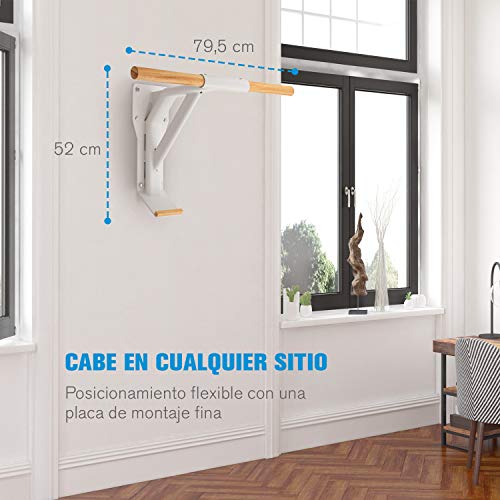 CapitalSports Light Barra de dominadas - Barra de tracción, Acero Revestido en Polvo, Barra de Madera, Diámetro de 38 mm, Soporte Smartphone, Material de Montaje, Diseñado por 8Products en Berlín CapitalSports Light Barra de dominadas - Barra de tracción, Acero Revestido en Polvo, Barra de Madera, Diámetro de 38 mm, Soporte Smartphone, Material de Montaje, Diseñado por 8Products en Berlín
