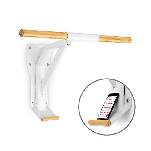 CapitalSports Light Barra de dominadas - Barra de tracción, Acero Revestido en Polvo, Barra de Madera, Diámetro de 38 mm, Soporte Smartphone, Material de Montaje, Diseñado por 8Products en Berlín CapitalSports Light Barra de dominadas - Barra de tracción, Acero Revestido en Polvo, Barra de Madera, Diámetro de 38 mm, Soporte Smartphone, Material de Montaje, Diseñado por 8Products en Berlín