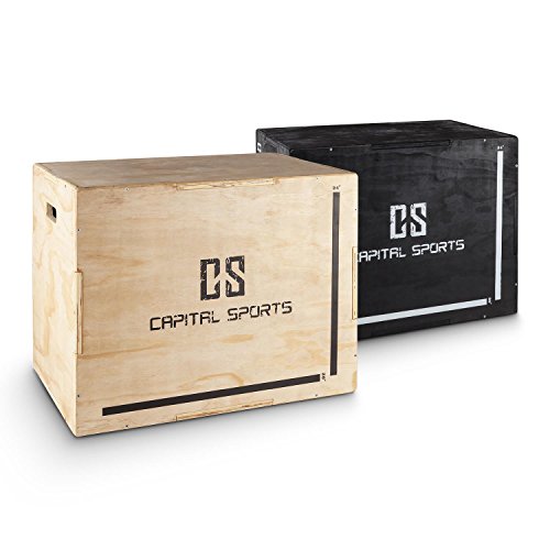 CapitalSports Shineater Caja de Salto pliométrica (3 Alturas de 20", 24" y 30", de Madera de 11 Capas, Apta Gimnasio Profesional o Entrenamiento al Aire Libre) - Madera CapitalSports Shineater Caja de Salto pliométrica (3 Alturas de 20", 24" y 30", de Madera de 11 Capas, Apta Gimnasio Profesional o Entrenamiento al Aire Libre) - Madera